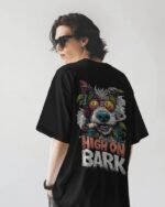 High On Bark - Unisex Terry Oversized Tee
