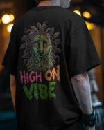 High On Vibe - Unisex Terry Oversized Tee